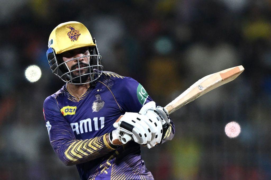 Venkatesh Iyer in action for Kolkata Knight Riders