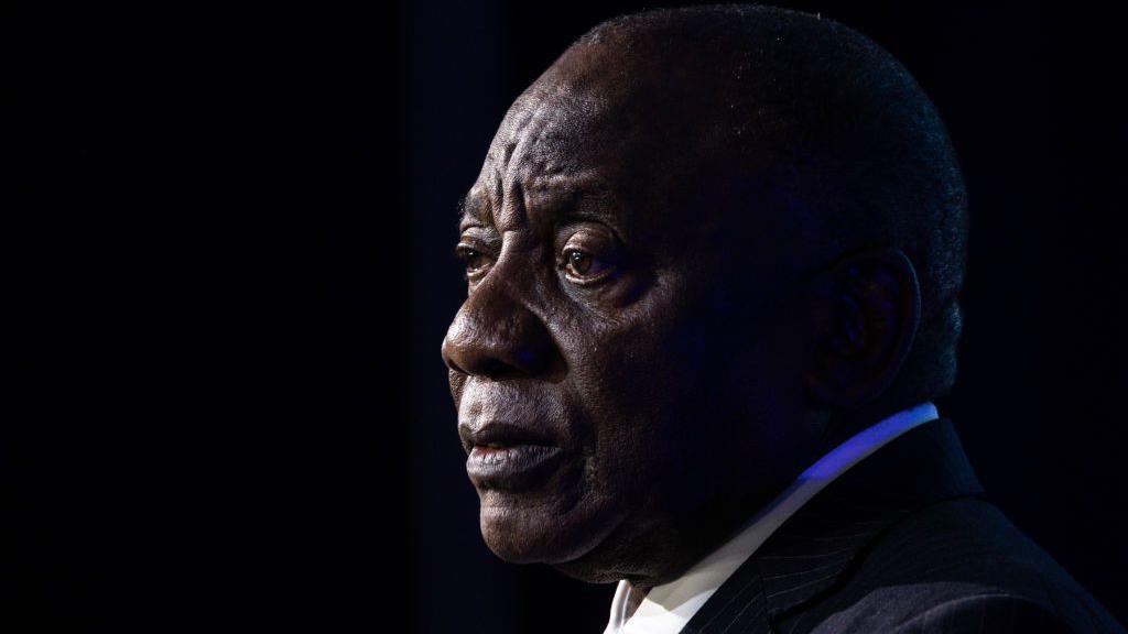 A close-up image of President Cyril Ramaphosa 