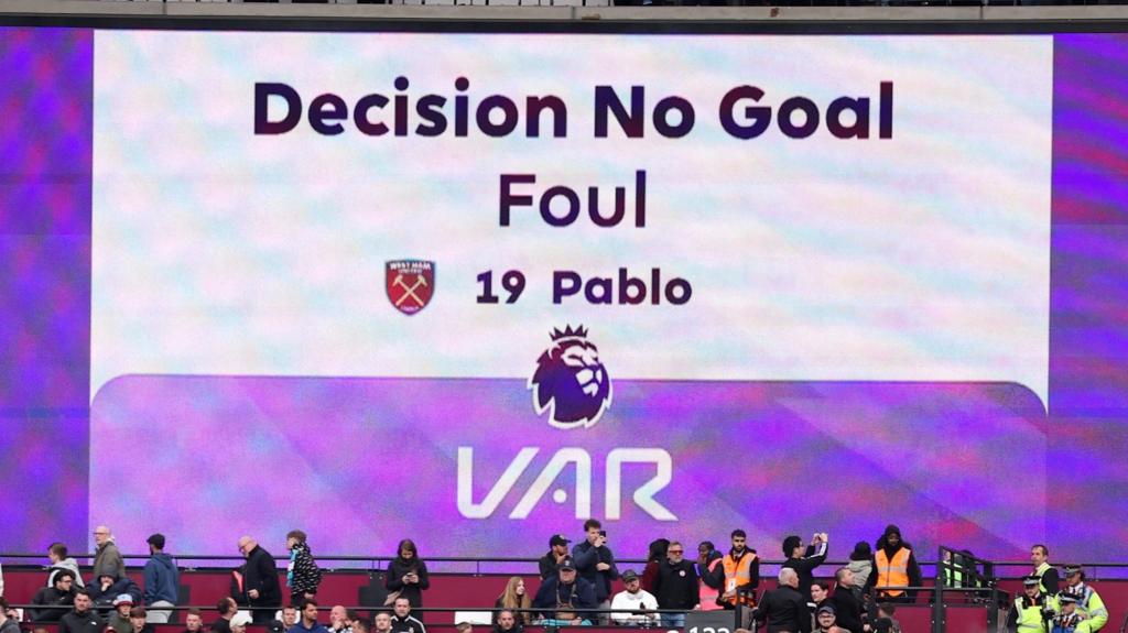 VAR decision on the big screen