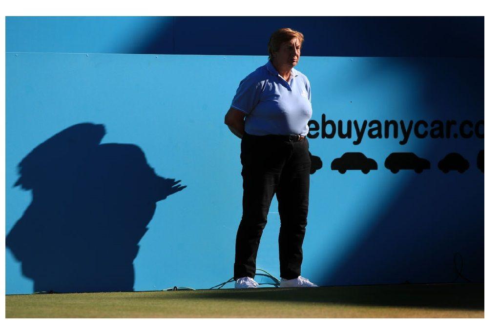 Line judge watches play at Queen''s