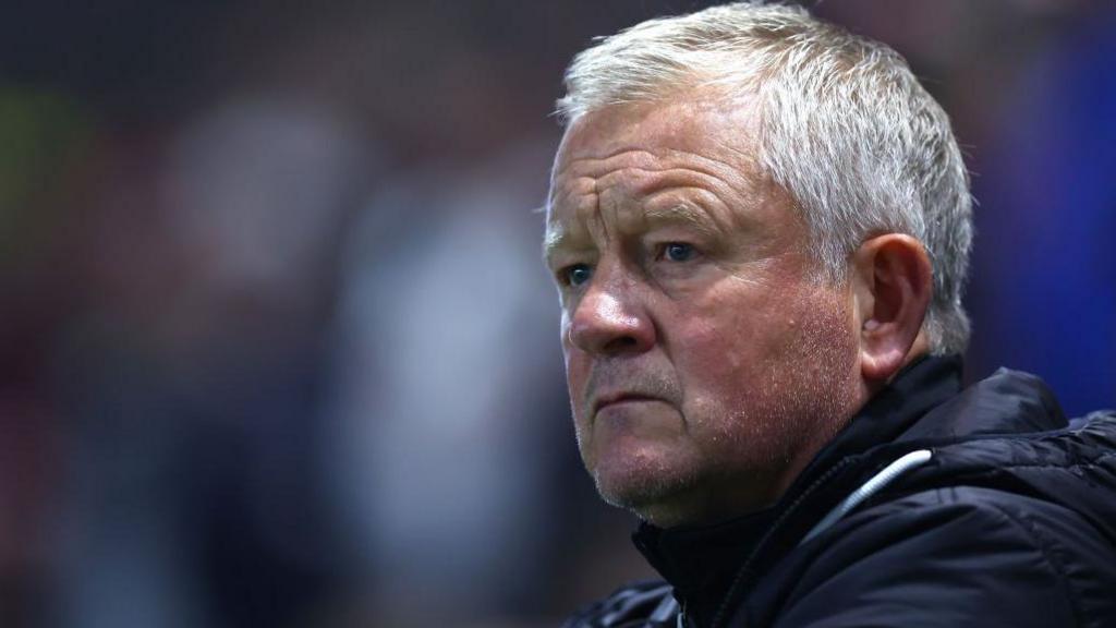 Chris Wilder, Manager of Sheffield United, reacts during the Sky Bet Championship match between Bristol City FC and Sheffield United FC at Ashton Gate on November 05, 2024 in Bristol, England. 