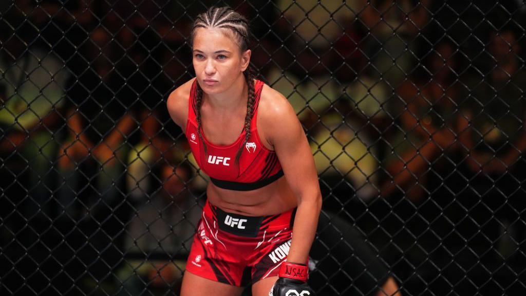 Karolina Kowalkiewicz in action against Vanessa Demopoulos in May 2023