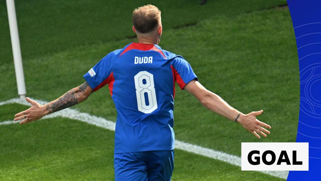 Duda heads Slovakia in front against Romania