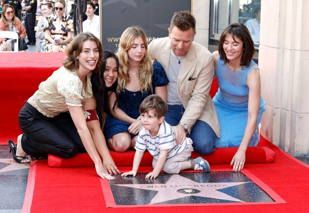 Ewan McGregor with his family