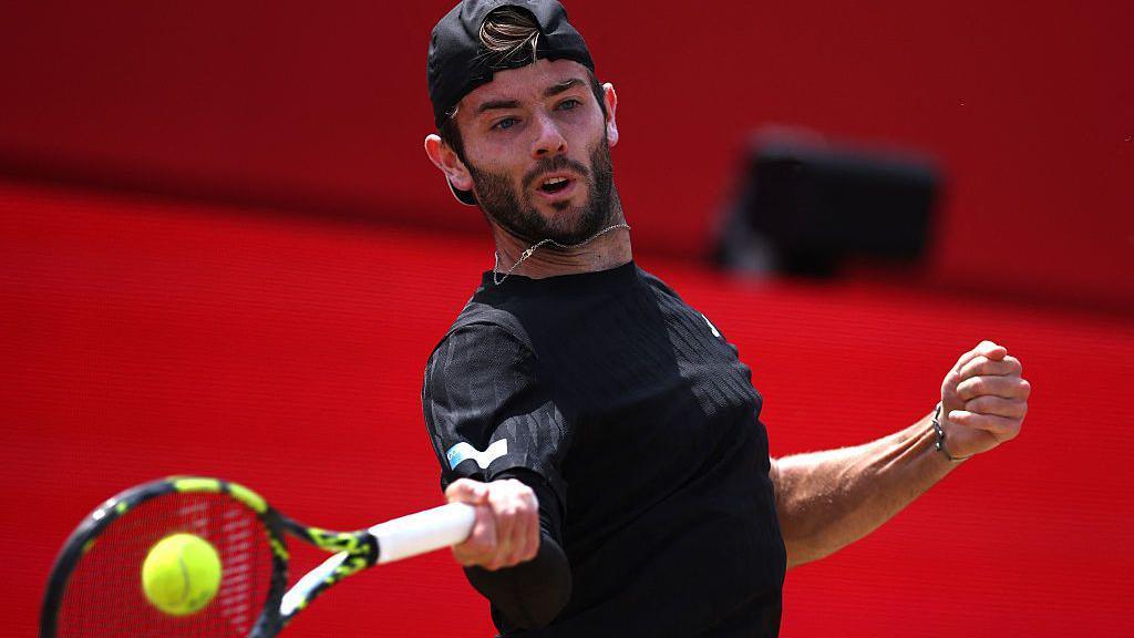 Jacob Fearnley in action at Queen's