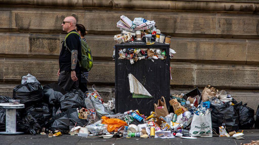 bins full of rubbish