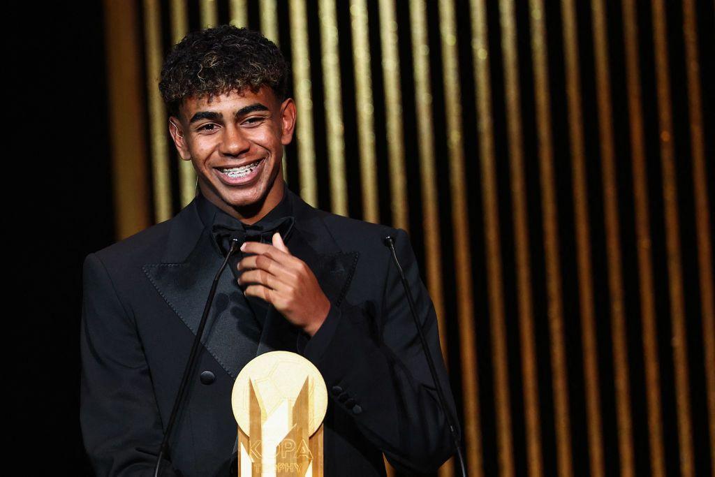 Lamine Yamal at the Ballon d'Or ceremony in Paris