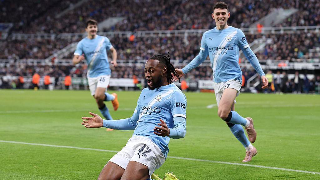 Newcastle 0-2 Man City: Antoine Semenyo scores in semi-final first leg ...
