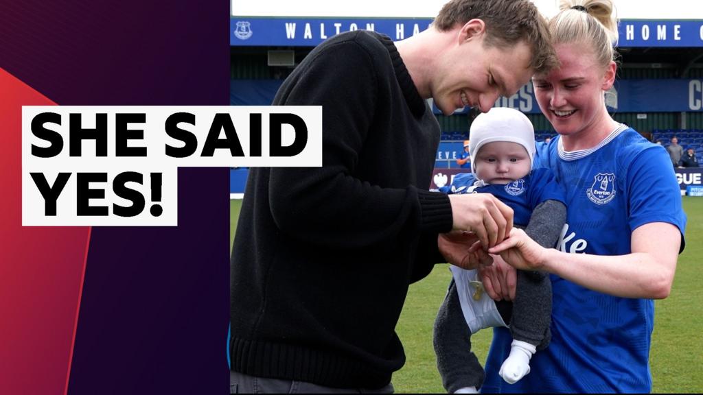 Everton's Madsen gets surprise proposal after WSL win