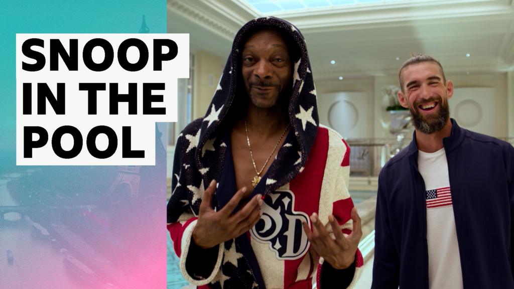 Snoop Dogg goes for a swim with Michael Phelps