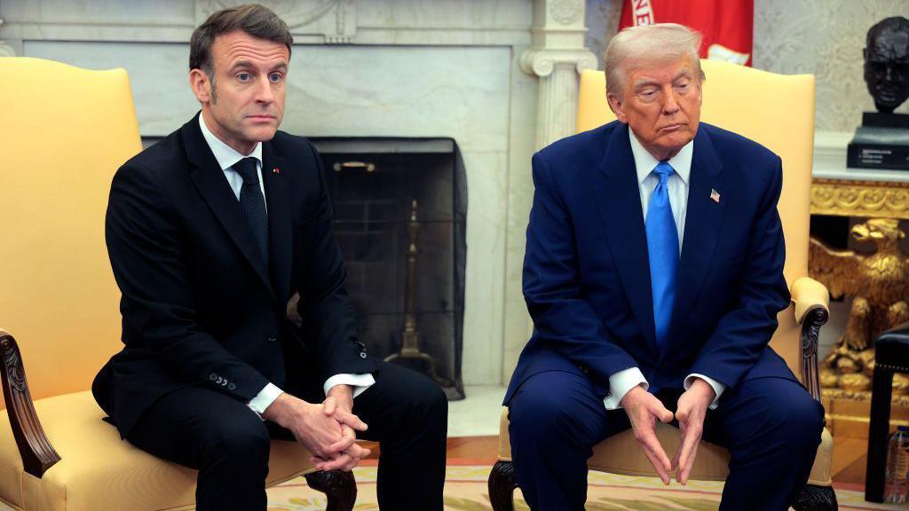 President Macron sat next to President Trump in the Oval Office