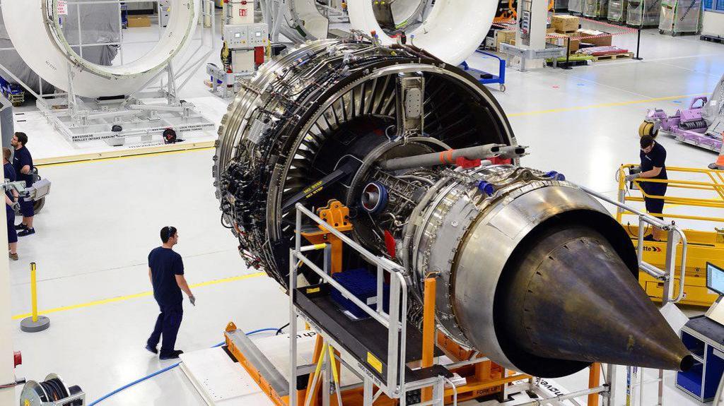 Trent Engine inside Rolls-Royce factory