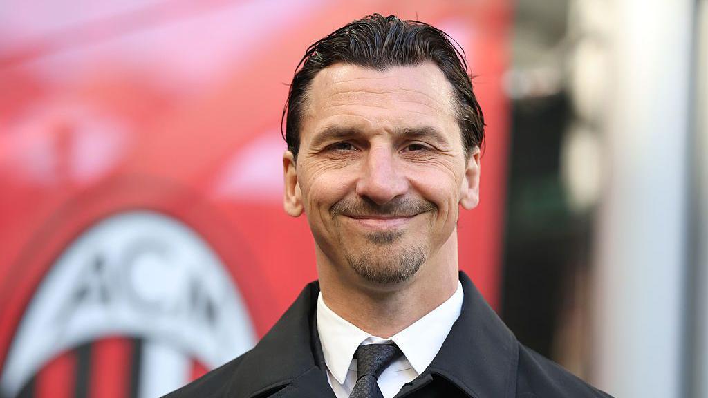 AC Milan legend Zlatan Ibrahimovic looks on