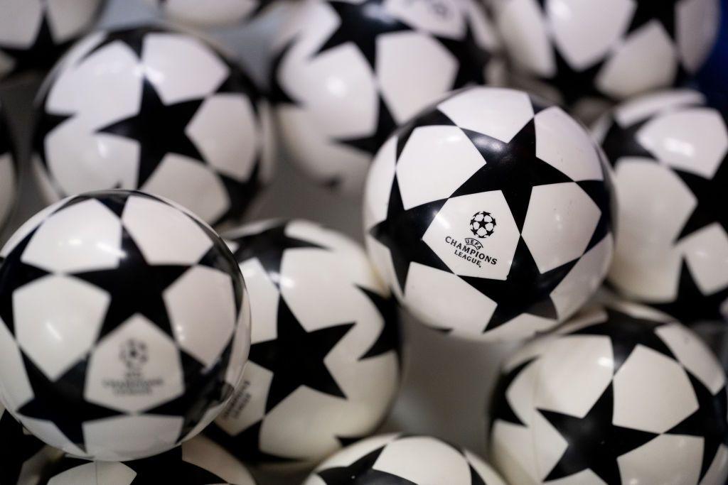 Champions league draw balls. 