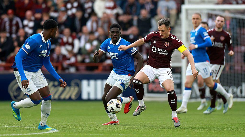 Lawrence Shankland with the ball.