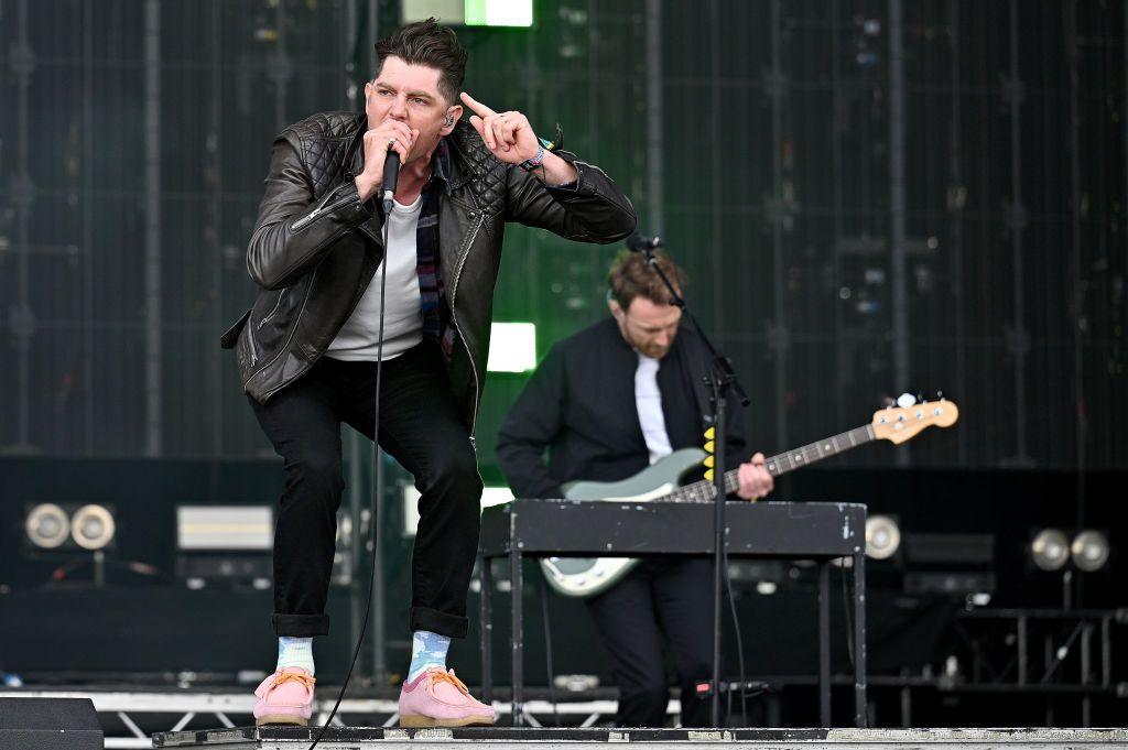 Scottish rock band Twin Atlantic on stage