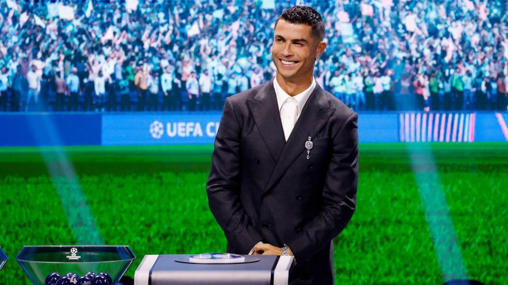 Ronaldo at the Champions League draw