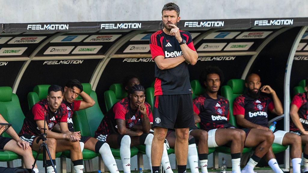 Michael Carrick on the sideline