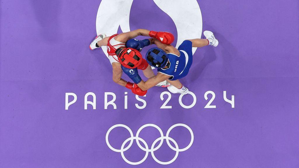 A picture of Imane Khelif at Paris 2024