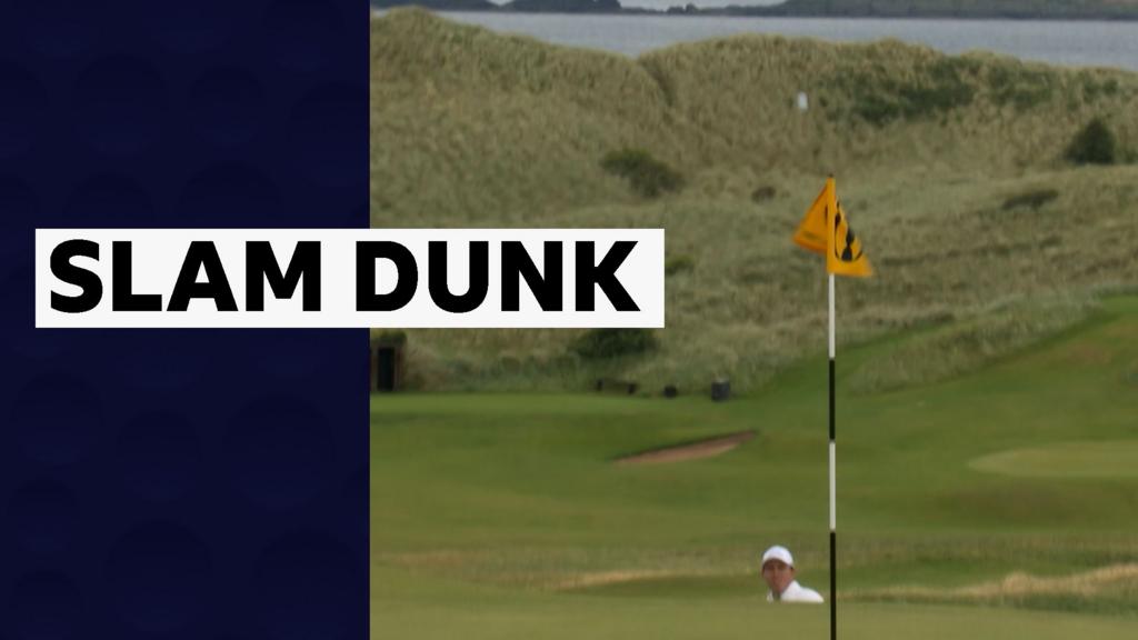 'Oh my word!' - Fitzpatrick slam dunks for a birdie