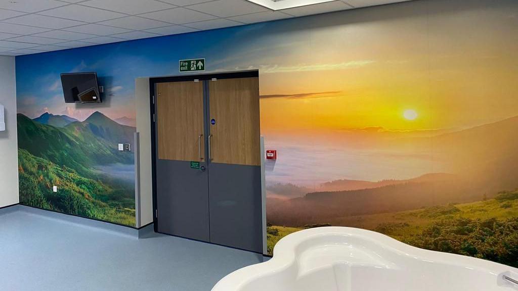 A mural in a hospital unit