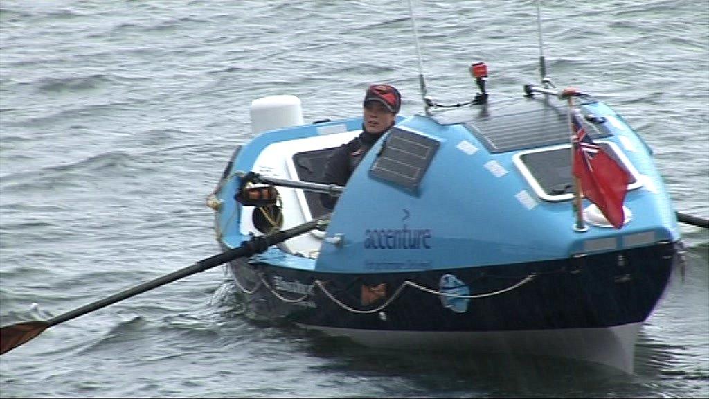 Sarah Outen on board her boat Gulliver