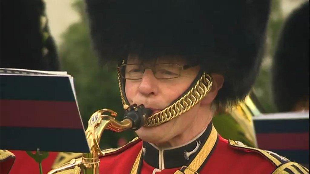 Bandsman at Falklands memorial re-dedication