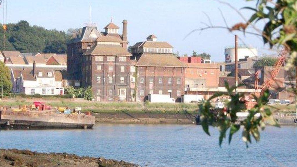 The old Tolly Cobbold brewery in Ipswich