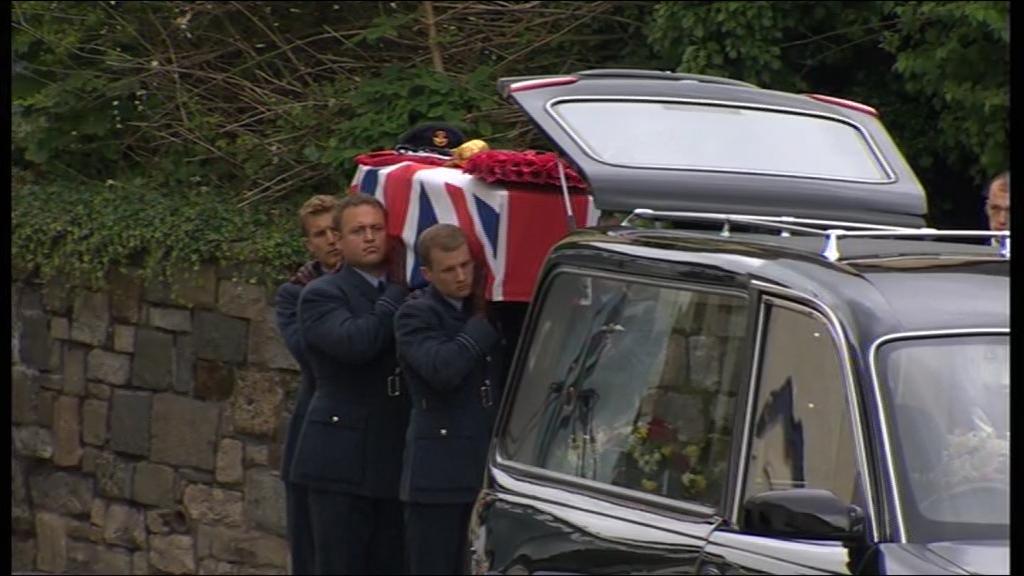 Flt Lt Hywel Poole coffin