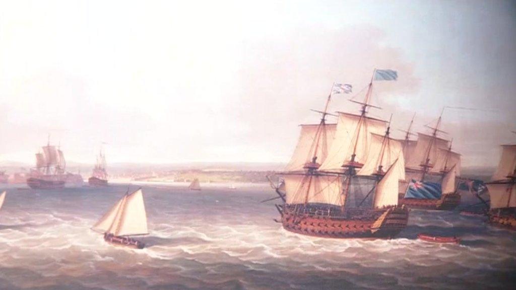 A painting of HMS Namur