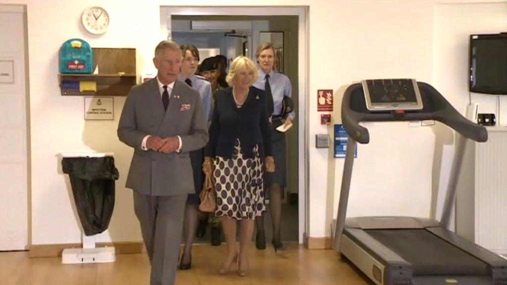 Prince Charles and Camilla at Headley Court