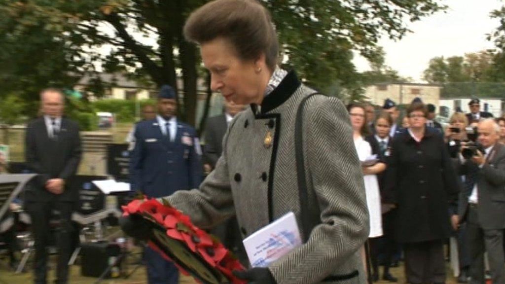 Princess Anne at the memorial