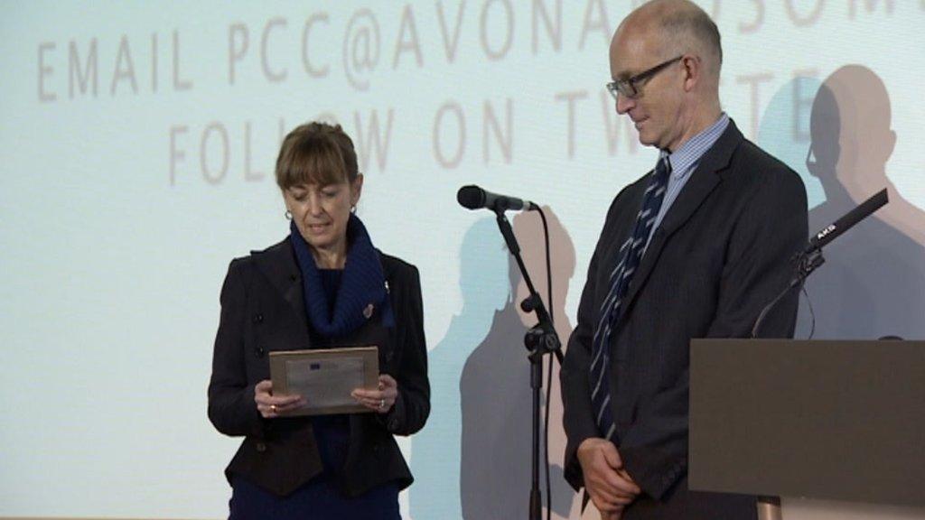 Swearing-in ceremony of Sue Mountstevens, new Avon and Soms PCC