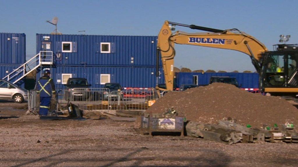 Fracking site in Lancashire