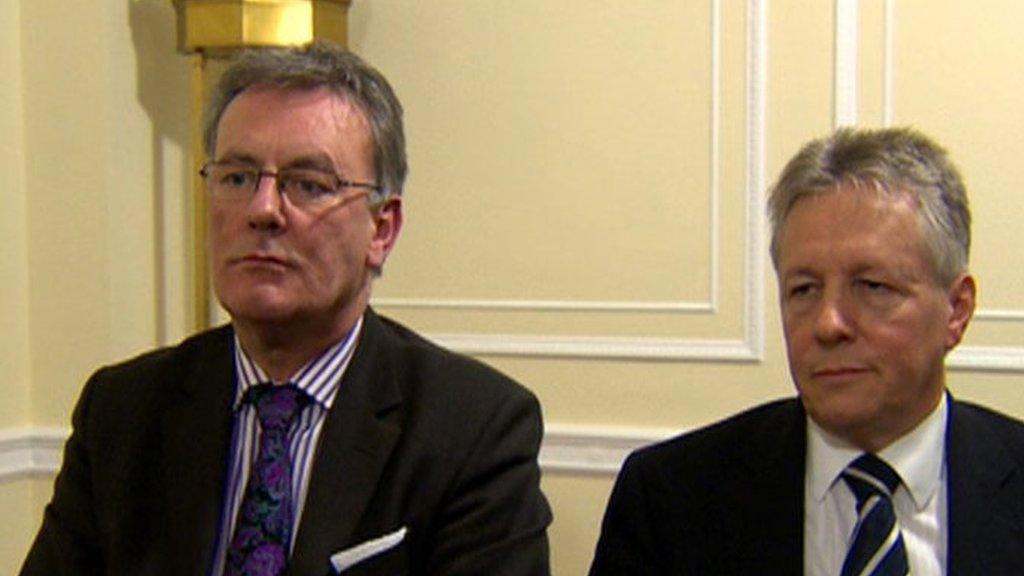 Mike Nesbitt and Peter Robinson