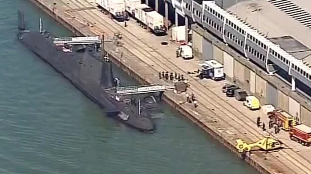 HMS Astute in Southampton after the shooting