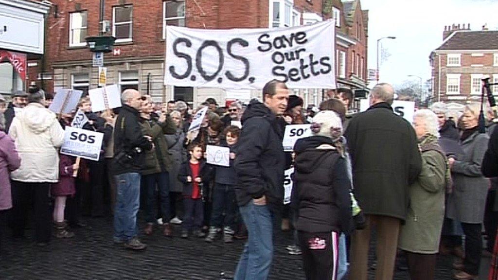 Protesters in Beverley