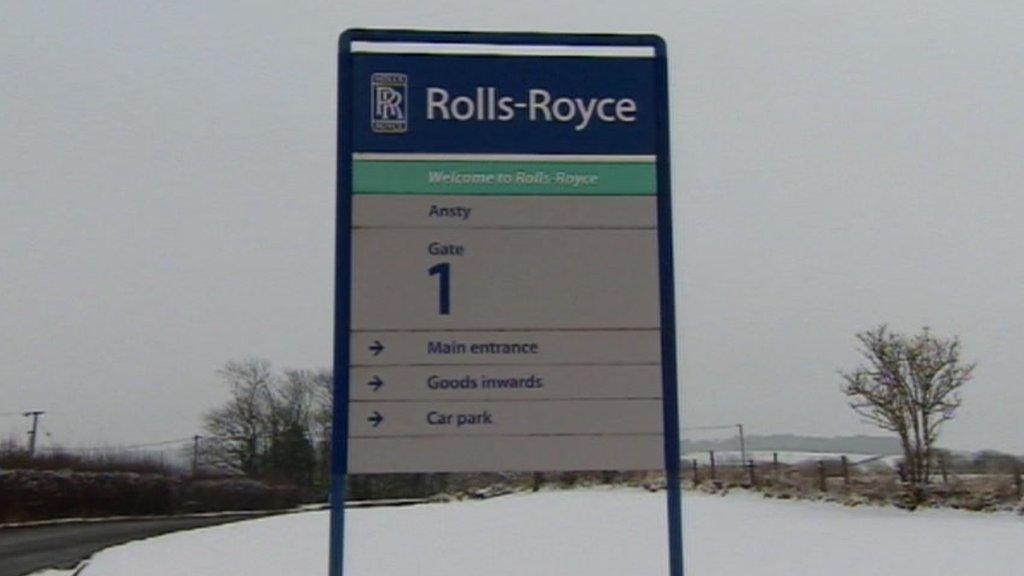 Rolls-Royce sign at Ansty, near Coventry