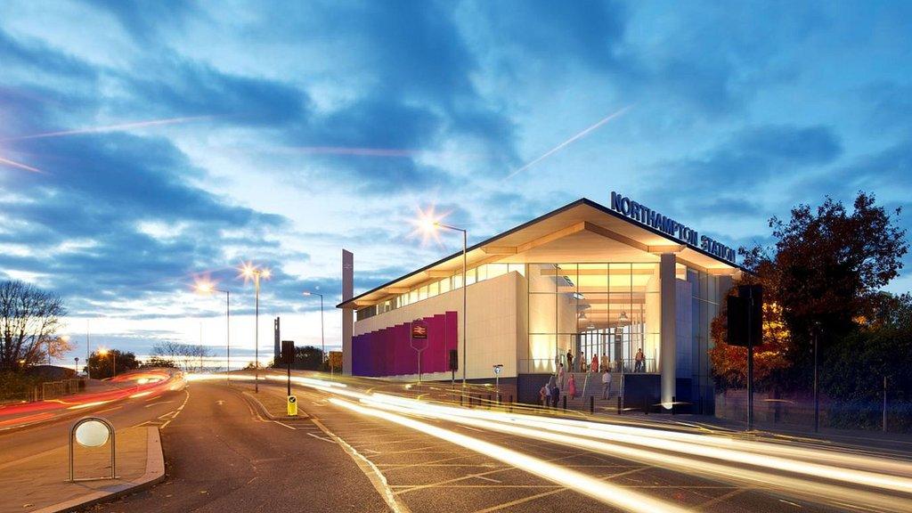 Artist's impression of Northampton Station development