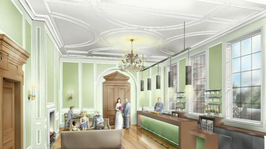 Artist's impression of the restored hall