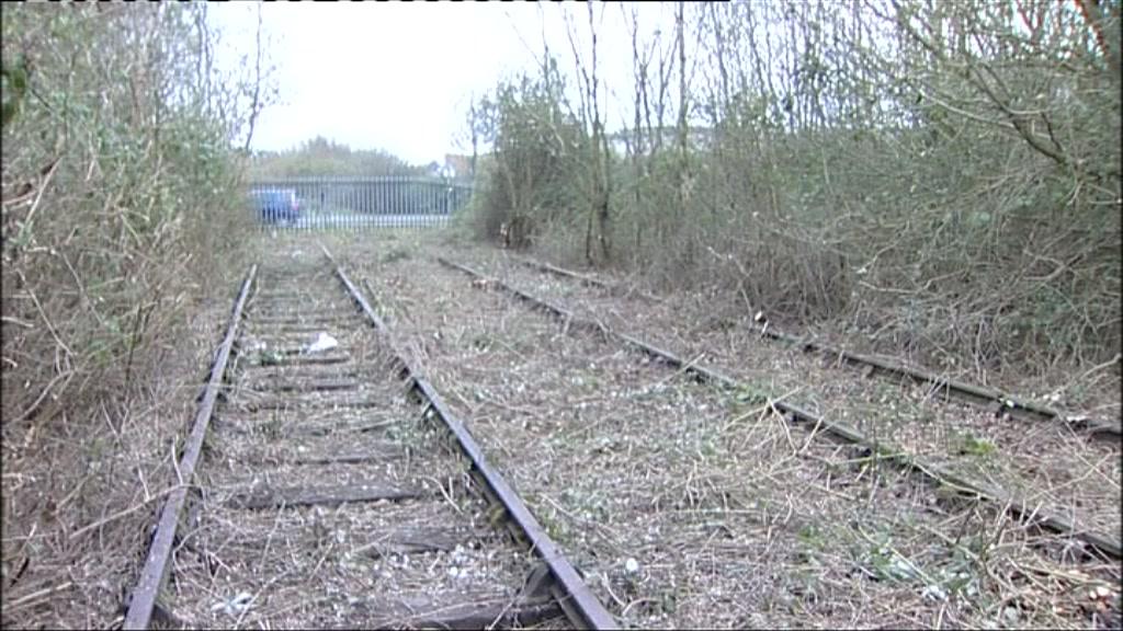 View along the disused Portishead railway line