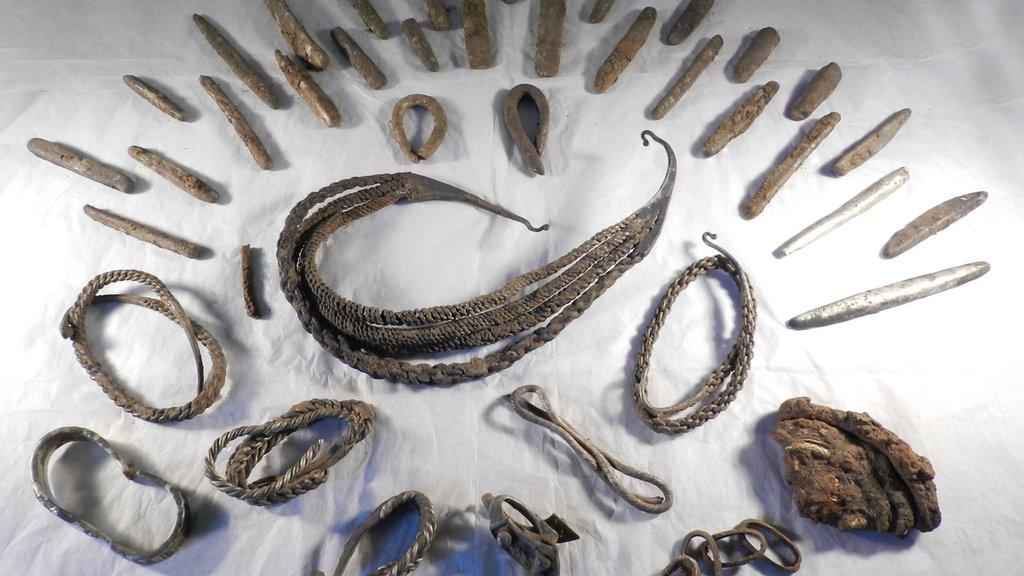 Bedale Viking hoard. Picture Yorkshire Museum