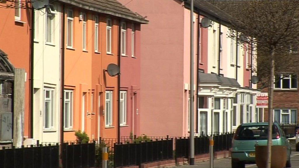 A row of houses on Guildford Street