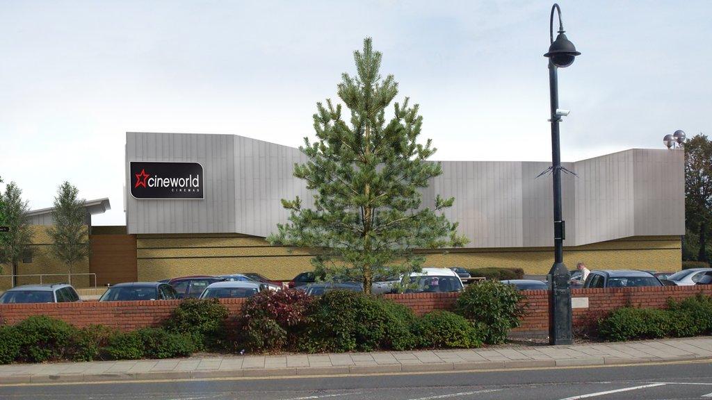 Artist impression of new Cineworld cinema in St Neots, Cambridgeshire