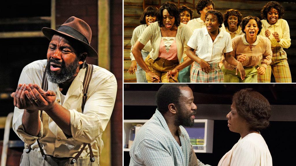 (Clockwise from left) Fences, The Color Purple, The Amen Corner