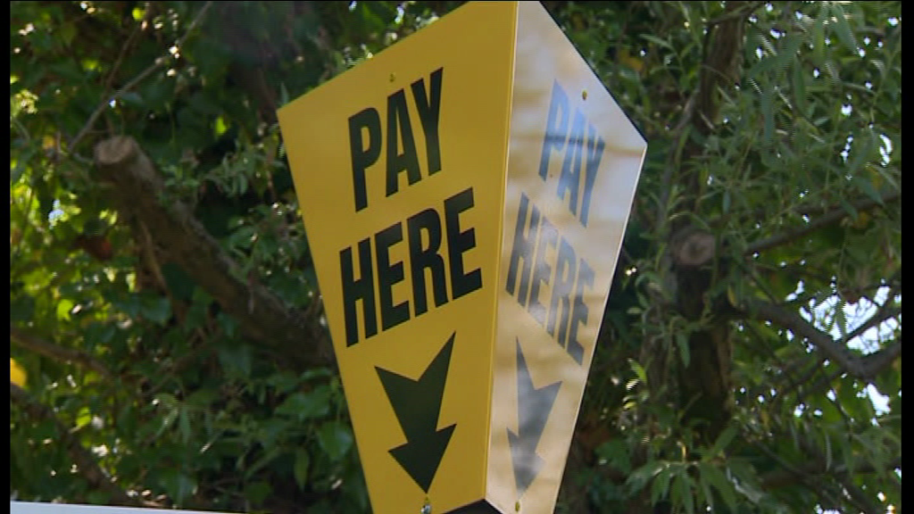 Pay here sign