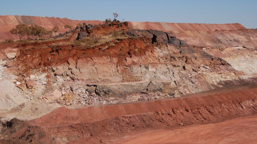 File photo: Damage done to the Two Women Sitting Down sacred site at Bootu Creek mine