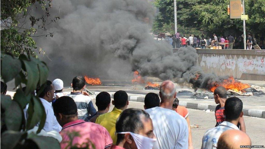 Burning rubbish and tyres