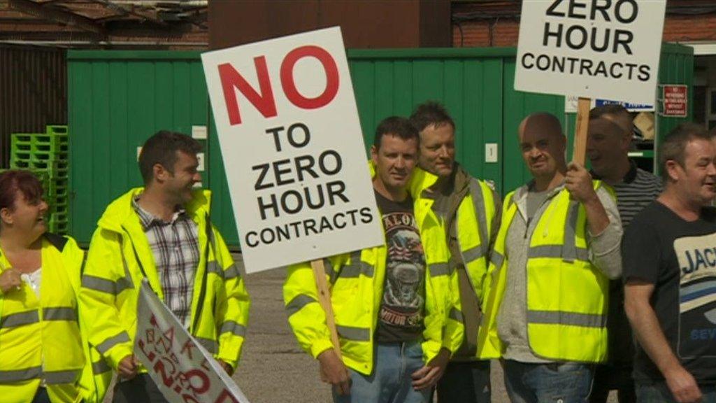 Hovis staff on picket line