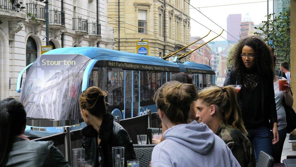 Trolleybus in Leeds